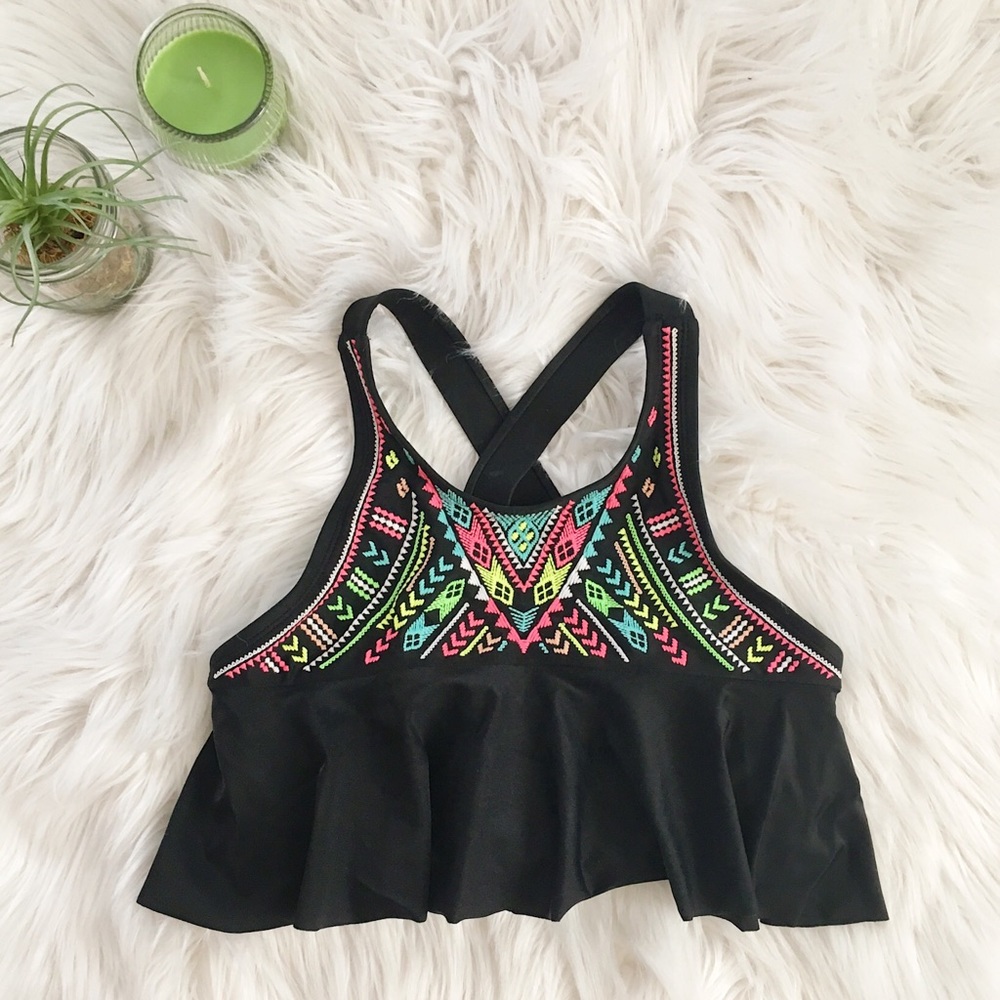 HIGH NECK SWIM lightly used high necked bikini top